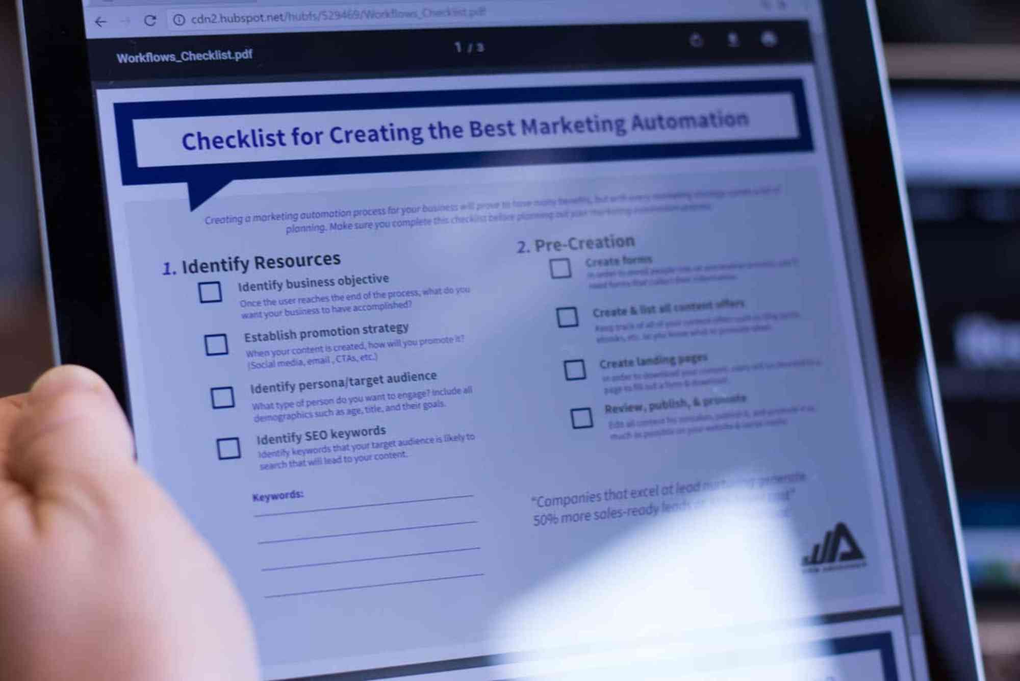 Content Marketing Checklist PDF