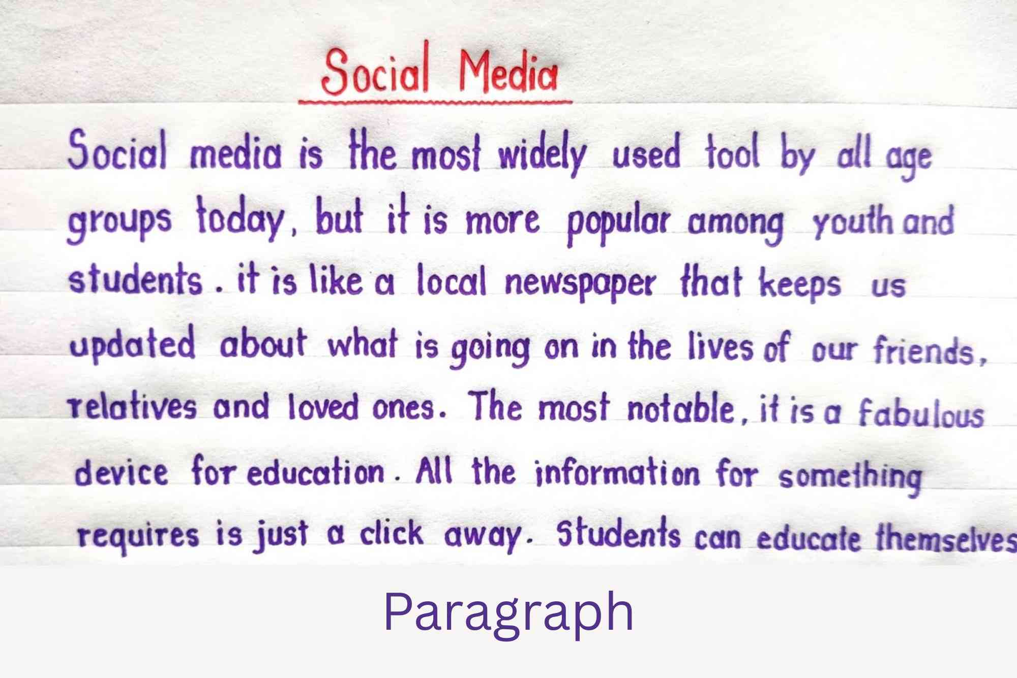 Social Media Paragraph