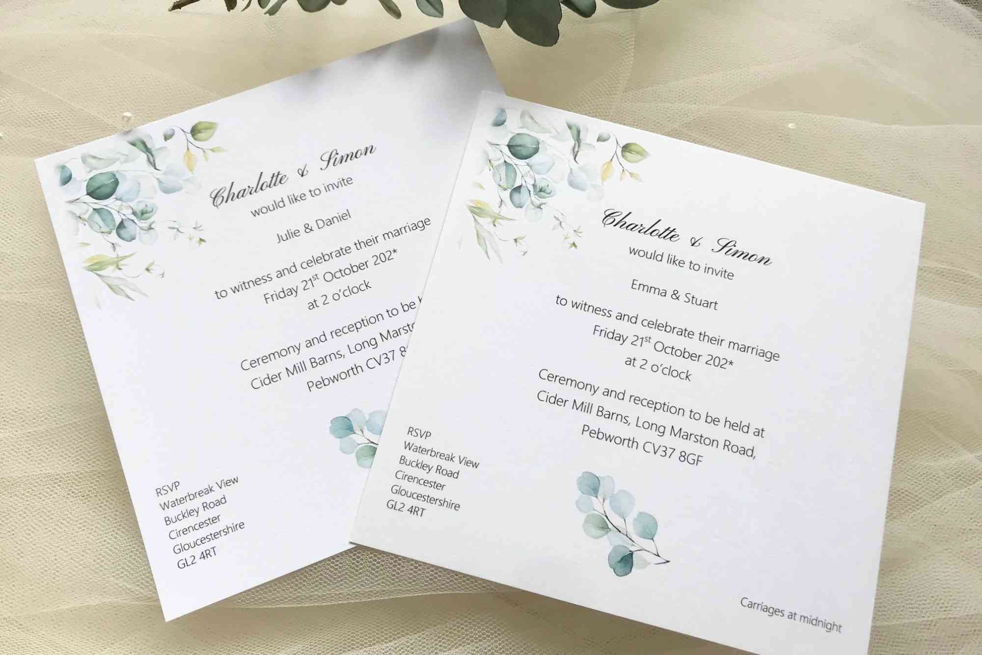 Wedding Card Content