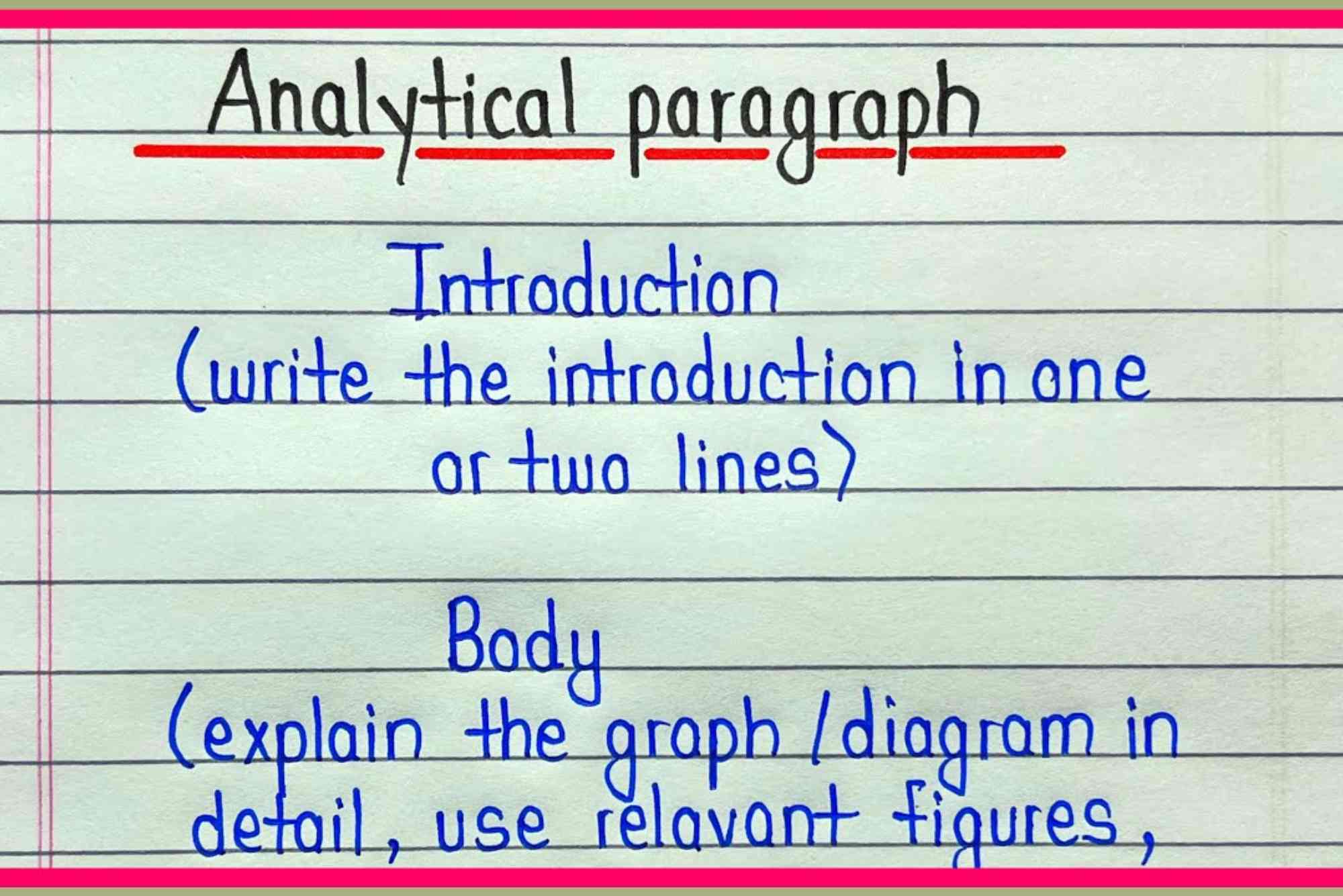 Analytical Paragraph Template