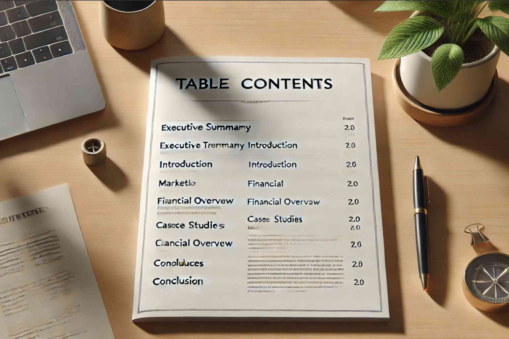 Define Table Of Contents