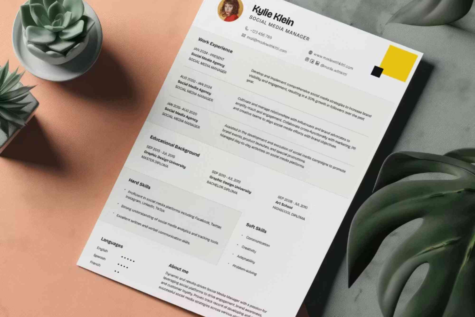 Best Resume Format For Digital Marketing Fresher